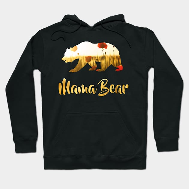 Mama Bear Mother's Day Mother Mom Flowers Gift bab Hoodie by MrTeee